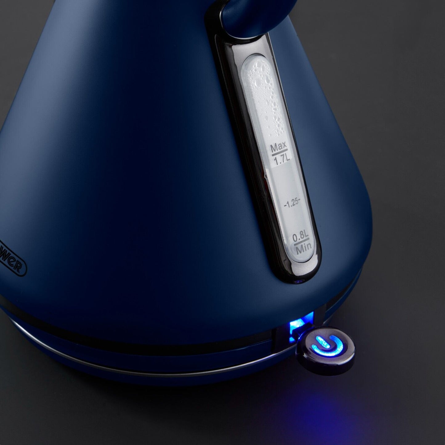 Tower Sera Kettle, 4 Slice Toaster, Bread Bin, Canisters Kitchen Set (Midnight Blue) - Vibe Home