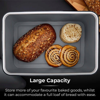 Tower Sera Bread Bin & Canisters Kitchen Storage Set (Grey) - Vibe Home