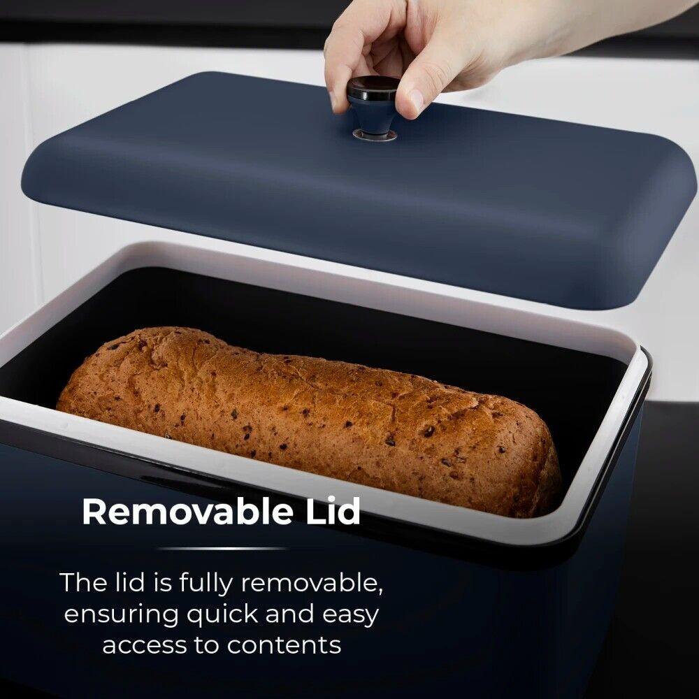 Tower Sera Bread Bin & Canisters Kitchen Storage Set (Midnight Blue) - Vibe Home