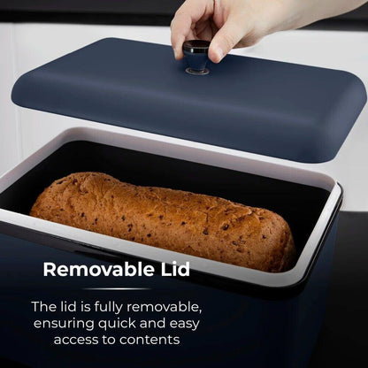 Tower Sera Bread Bin & Canisters Kitchen Storage Set (Midnight Blue) - Vibe Home