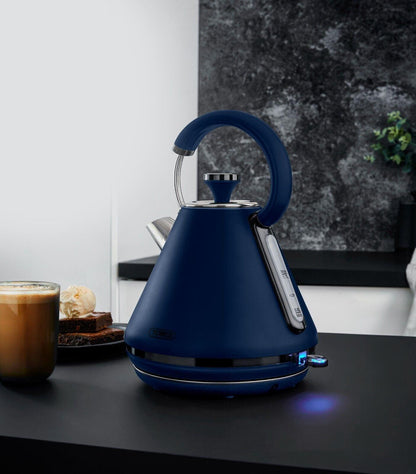 Tower Sera Kettle & 4 Slice Toaster Kitchen Set (Midnight Blue) - Vibe Home