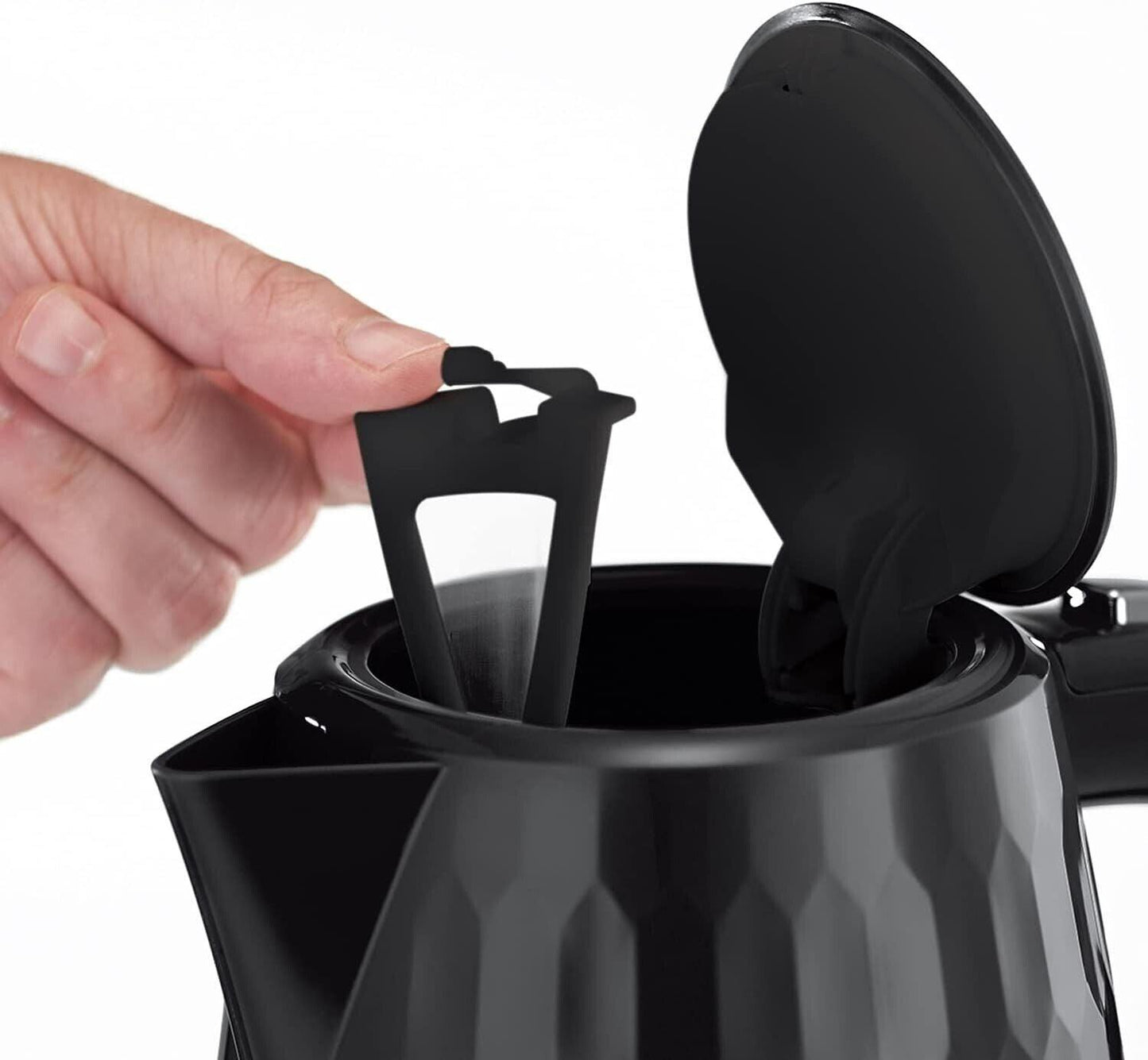 Russell Hobbs Honeycomb Kettle & 2 Slice Toaster Kitchen Set (Black) - Vibe Home