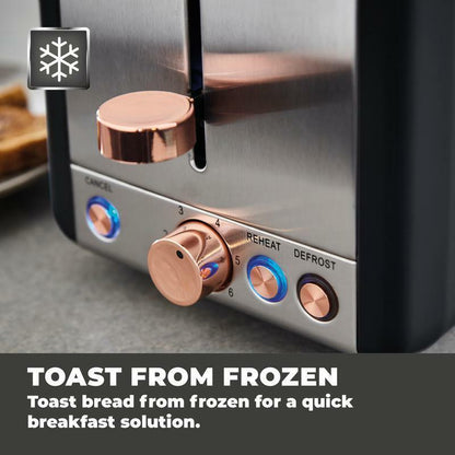 Tower Cavaletto Pyramid Kettle & 2 Slice Toaster Kitchen Set (Black) - Vibe Home