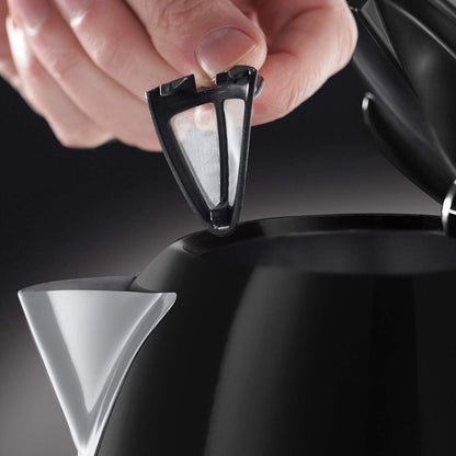 Russell Hobbs Colours Jug Kettle & 2 Slice Toaster Kitchen Set (Black) - Vibe Home