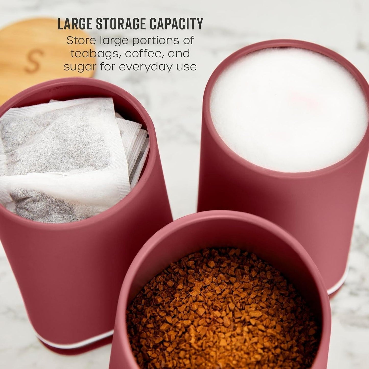 Swan Nordic Bread Bin & Canisters Kitchen Storage Set (Fuchsia Rose) - Vibe Home