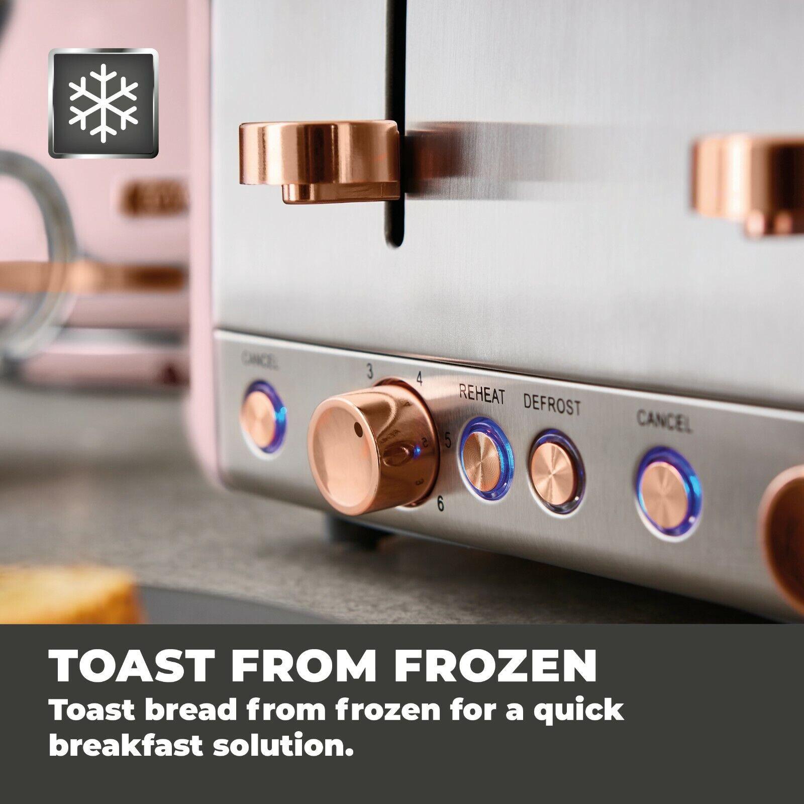 Tower Cavaletto Jug Kettle & 4 Slice Toaster Kitchen Set (Pink) - Vibe Home