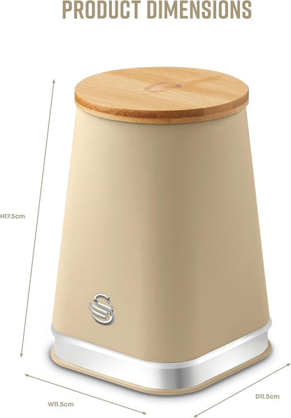 Swan Nordic Oatmeal Kitchen Set Kettle Toaster Bread Bin Canisters Mug Tree Towel Pole 5061025428311