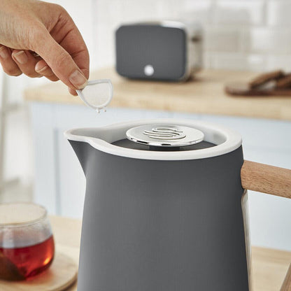Swan Nordic Kettle & 4 Slice Toaster Kitchen Set (Grey) - Vibe Home