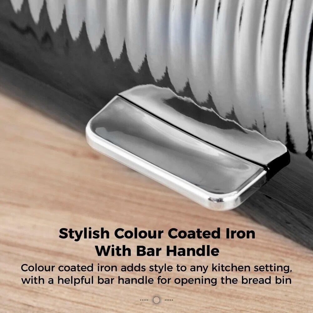 Tower Sonar Kettle, 2 Slice Toaster, Bread Bin & Canisters Kitchen Set (Black) - Vibe Home