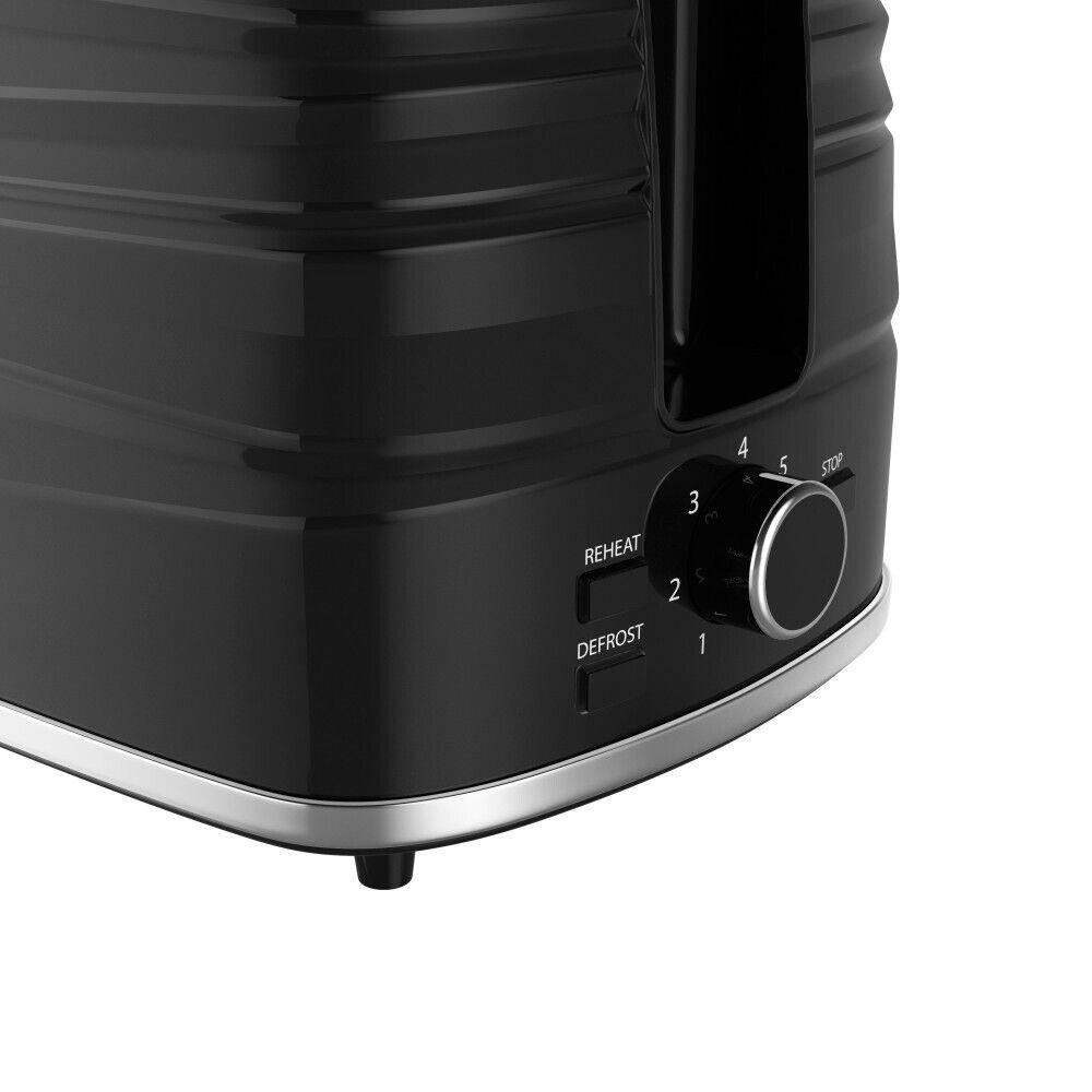 Swan Symphony Kettle & 2 Slice Toaster Kitchen Set (Black) - Vibe Home