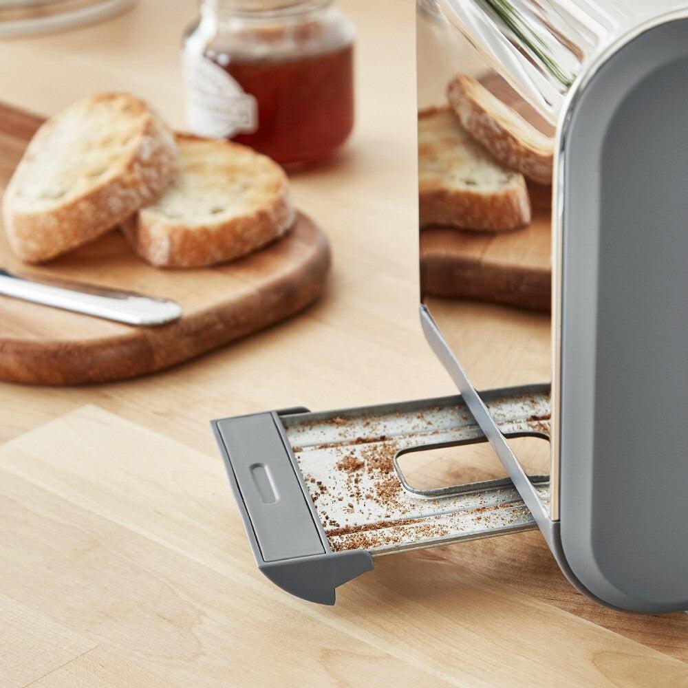 Swan Nordic Kettle, 2 Slice Toaster, Bread Bin, Canisters Kitchen Set (Grey) - Vibe Home