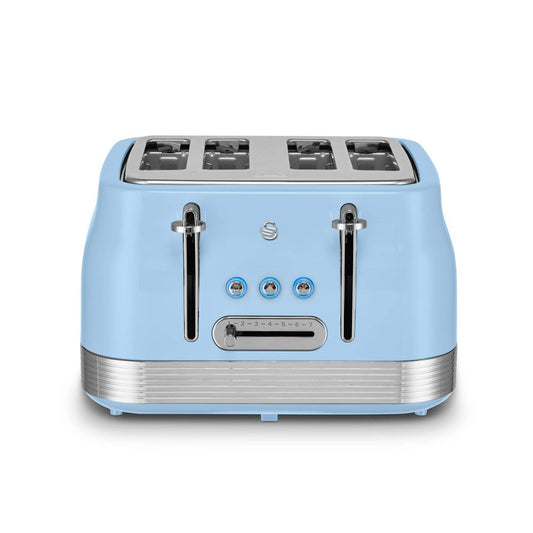 Swan Retro 4 Slice Toaster ST19029BLU (Blue) - Vibe Home