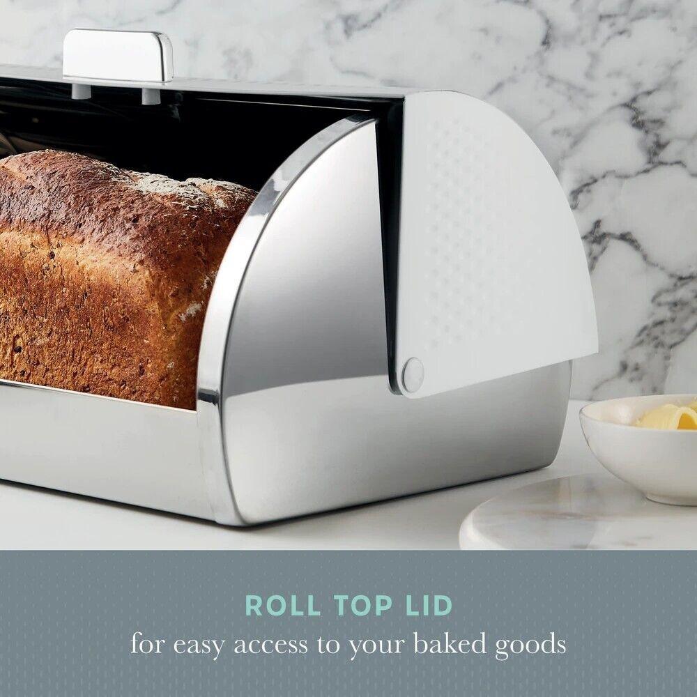 Swan Elegance Bread Bin & Canisters Kitchen Storage Set (White) - Vibe Home