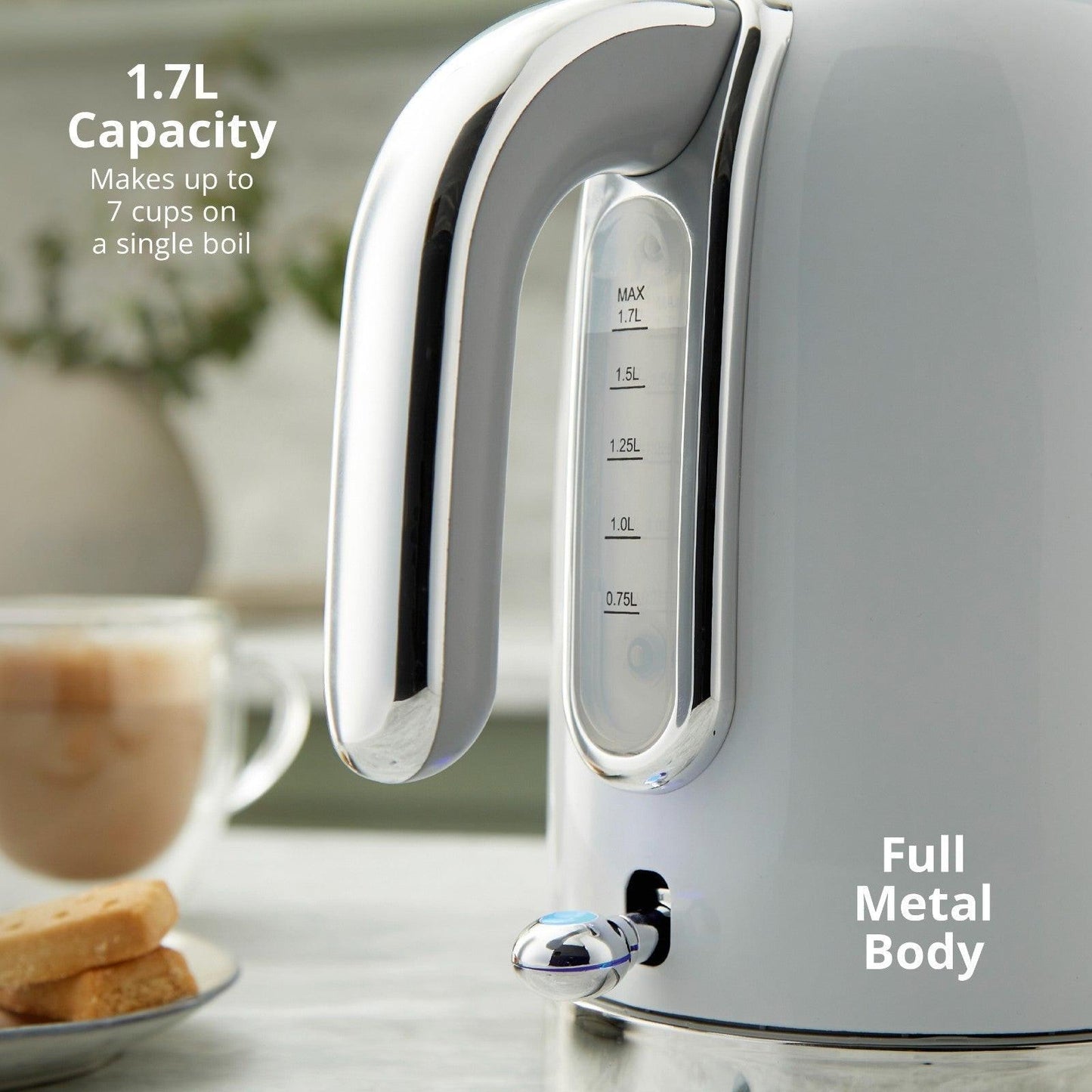 Swan Solace Kettle & 2 Slice Toaster Kitchen Set (White) - Vibe Home