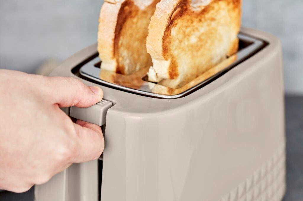 Tower Solitaire Kettle & 2 Slice Toaster Kitchen Set (Latte) - Vibe Home