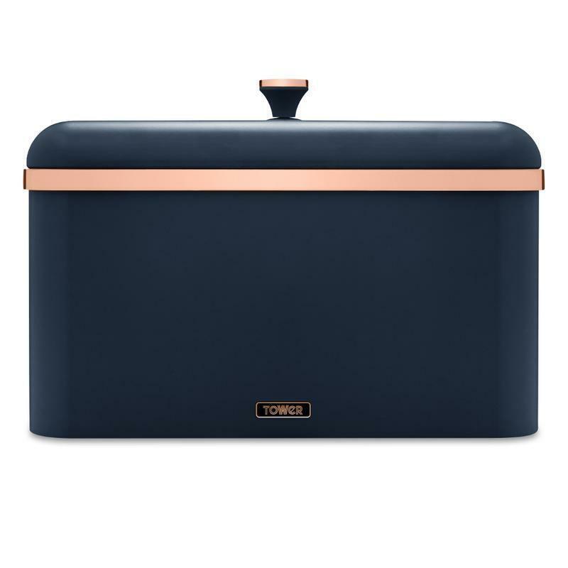 Tower Cavaletto Bread Bin & Canister Storage Kitchen Storage Set (Midnight Blue) - Vibe Home