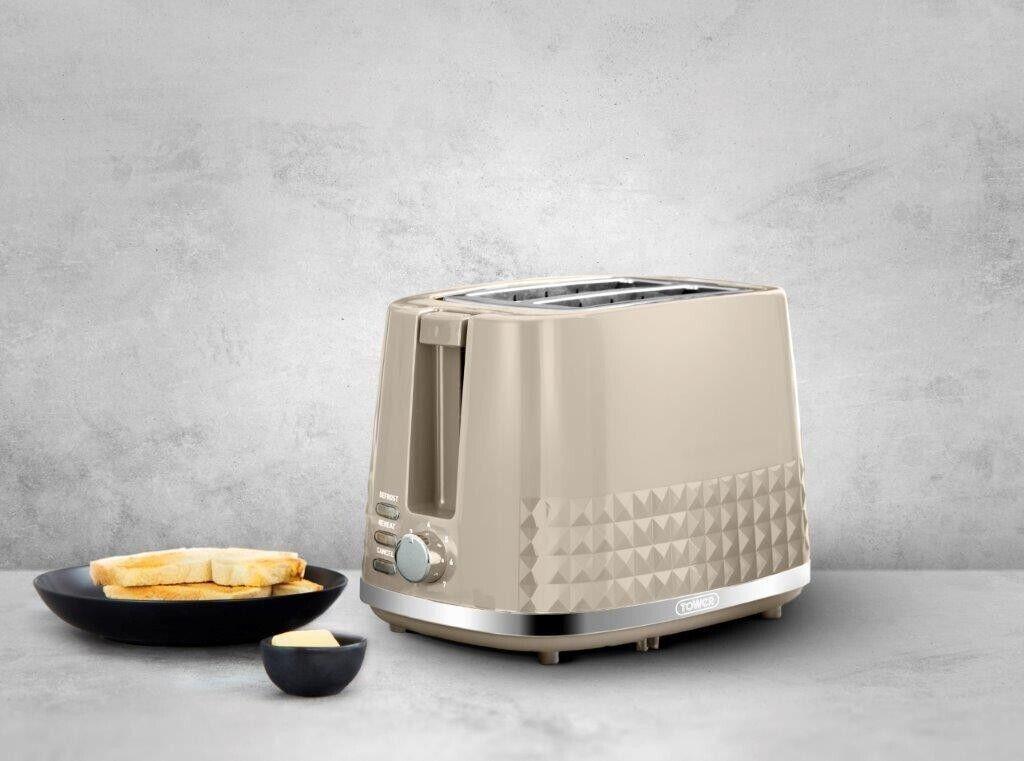 Tower Solitaire Kettle & 2 Slice Toaster Kitchen Set (Latte) - Vibe Home
