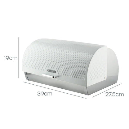Swan Elegance Bread Bin & Canisters Kitchen Storage Set (White) - Vibe Home