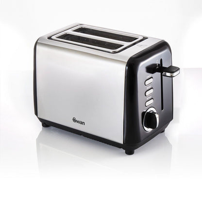 Swan Townhouse Kettle & 2 Slice Toaster Kitchen Set (Black) - Vibe Home