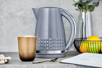Tower Solitaire Kettle & 2 Slice Toaster Kitchen Set (Grey) - Vibe Home