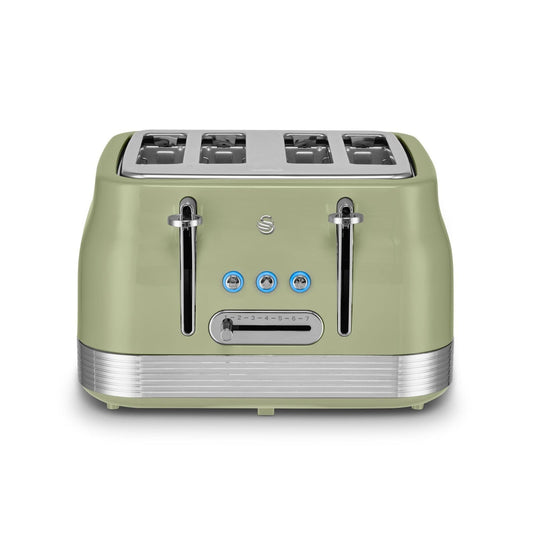 Swan Retro 4 Slice Toaster Green ST19029GRN (Green) - Vibe Home