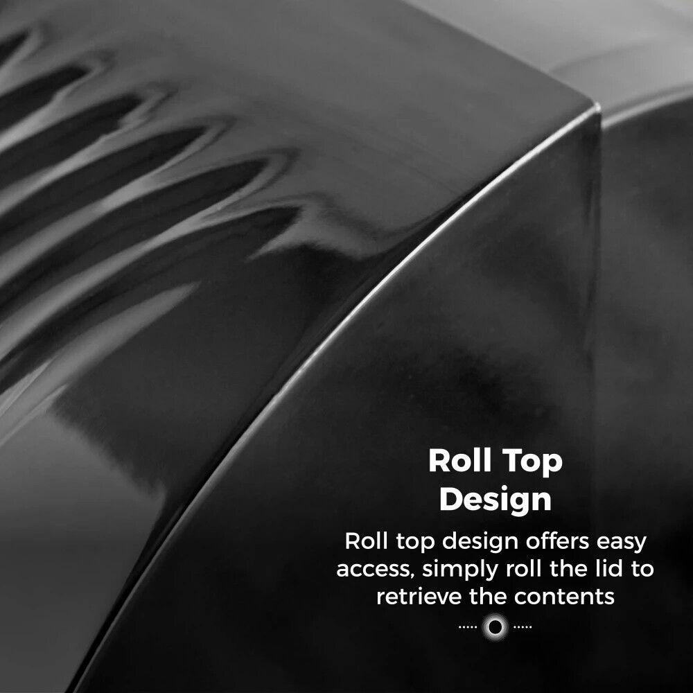 Tower Sonar Kettle, 2 Slice Toaster, Bread Bin & Canisters Kitchen Set (Black) - Vibe Home