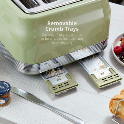 Swan Retro 4 Slice Toaster Green ST19029GRN (Green) - Vibe Home