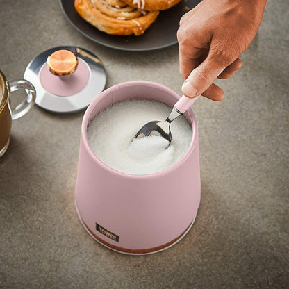 Tower Cavaletto Bread Bin & Canisters Kitchen Storage Set (Pink) - Vibe Home