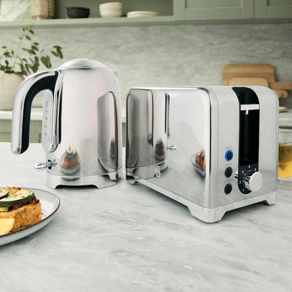 Swan Solace Kettle & 2 Slice Toaster Kitchen Set Silver (Stainless Steel) - Vibe Home
