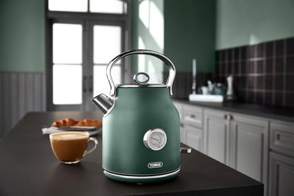 Tower Renaissance Kettle & 4 Slice Toaster Kitchen Set (Forest Green) - Vibe Home