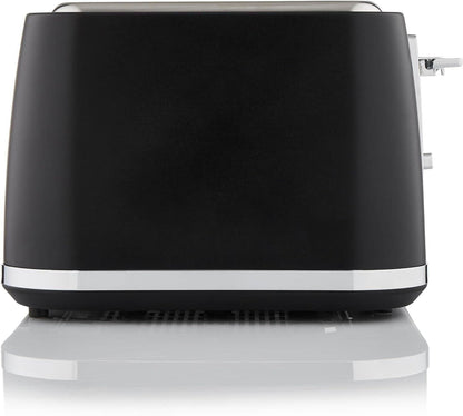 Swan Serenity Kettle & 4 Slice Toaster Kitchen Set (Black) - Vibe Home