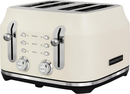 Rangemaster Classic 4 Slice Toaster RMCL4S304CM (Matt Pale Cream)