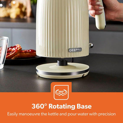 GEEPAS Fluted Kettle GK38068UK-CR (Cream)