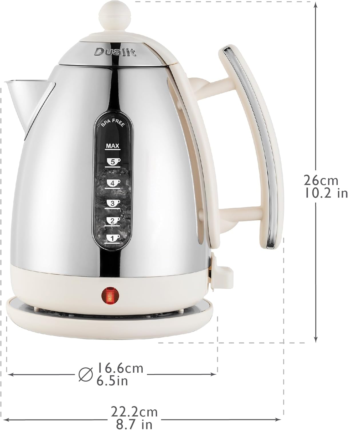 Dualit Lite Jug Kettle & 4 Slice Toaster Kitchen Set (Canvas White)
