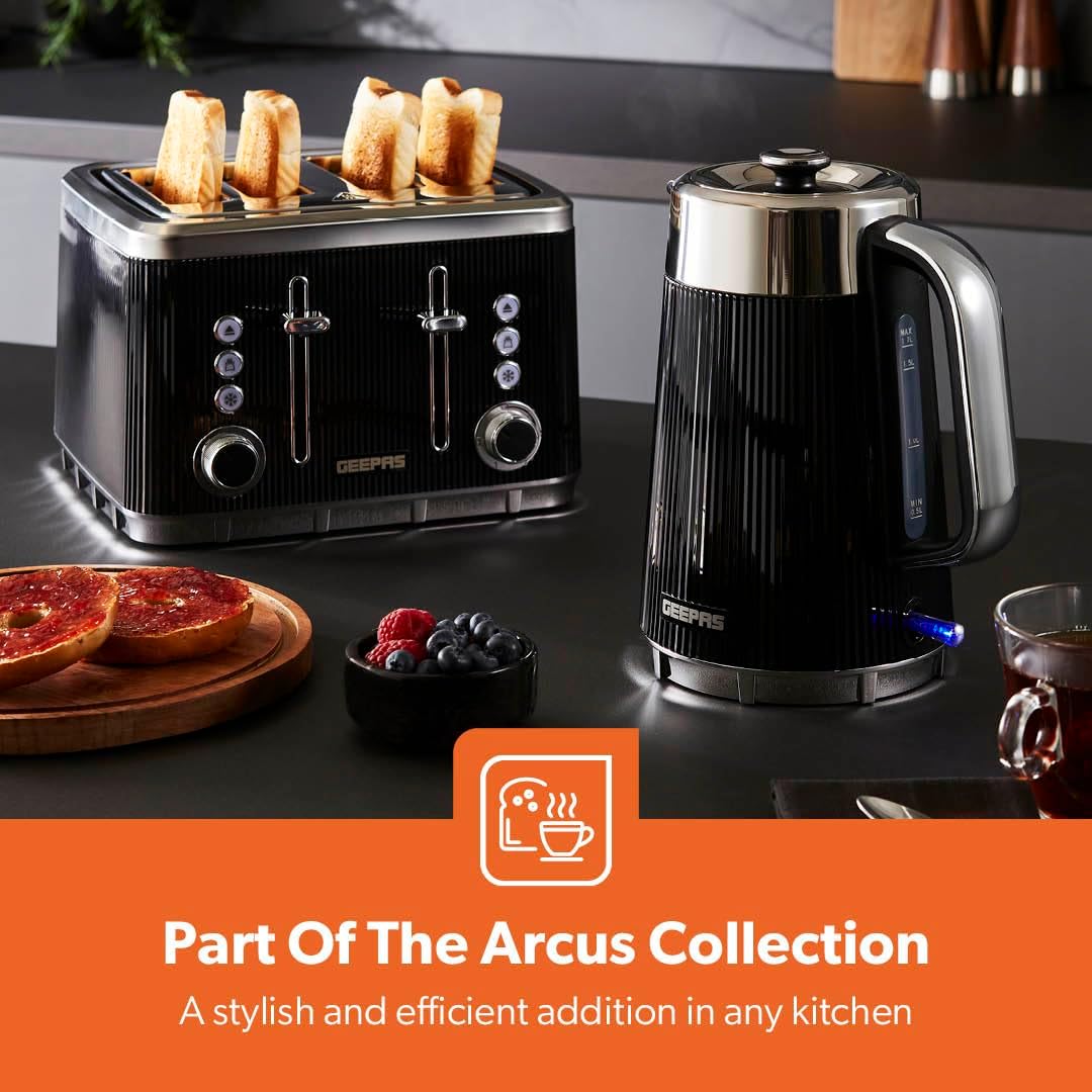 GEEPAS Arcus Kettle GK38078UK-BK (Black)