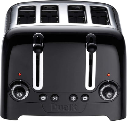 Dualit Lite 4 Slice Toaster Stainless Steel 46205 (Black Gloss)