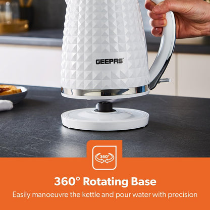 GEEPAS Argyle Kettle 2200W GK38056UK-WT (White)