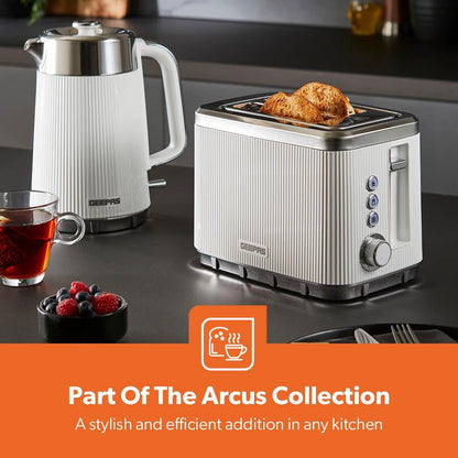 GEEPAS Arcus 2 Slice Toaster GBT36570UK-WT (White)