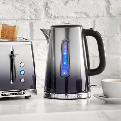 Russell Hobbs Eclipse Jug Kettle & 4 Slice Toaster Kitchen Set (Midnight Blue) - Vibe Home