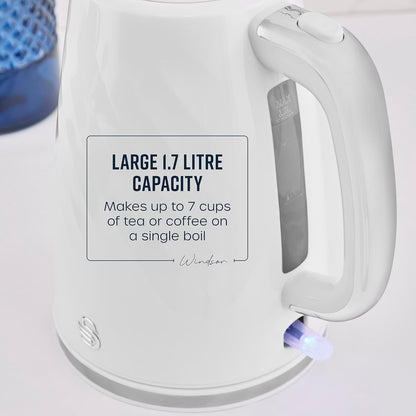 Swan Windsor Kettle with Removable Limescale Filter SK14611WHT (White)