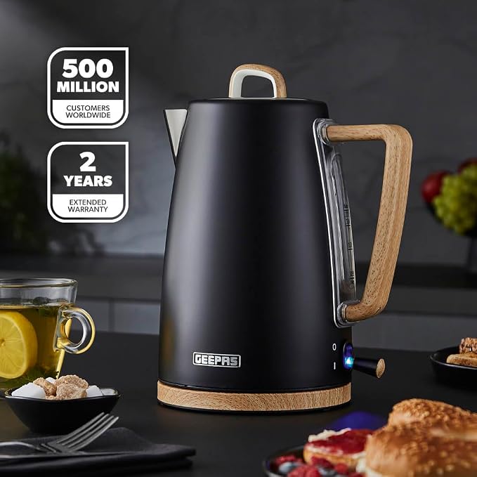 GEEPAS NordiQ Kettle GK38072UK-BK (Black)