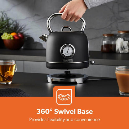 GEEPAS Retrovive Kettle GK38074UK-BK (Black)