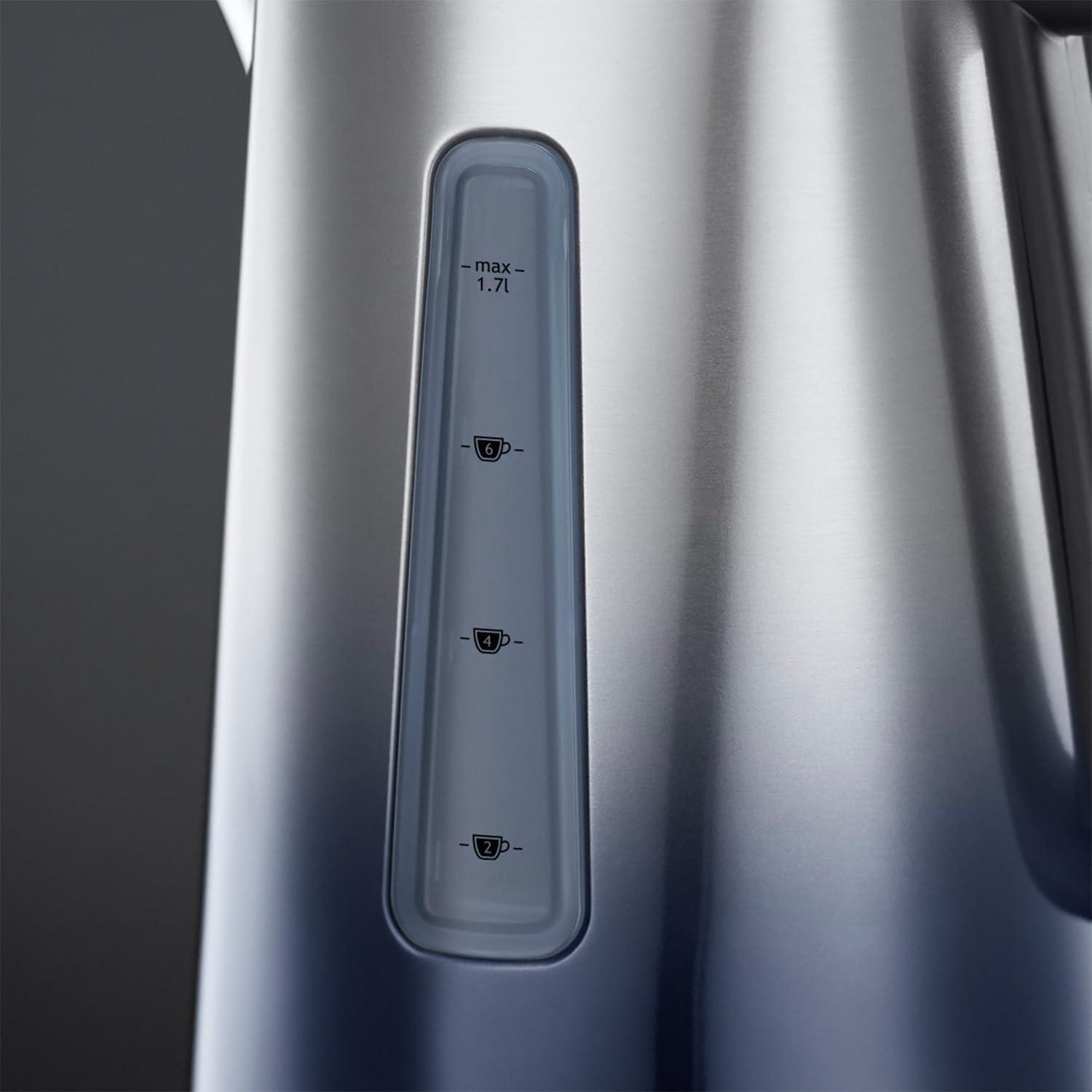 Russell Hobbs Eclipse Jug Kettle & 4 Slice Toaster Kitchen Set (Midnight Blue) - Vibe Home