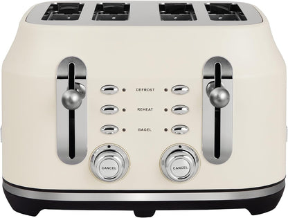 Rangemaster Classic 4 Slice Toaster RMCL4S304CM (Matt Pale Cream)