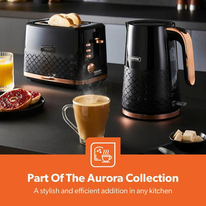 GEEPAS Aurora Kettle GK38076UK-BK (Black & Rose Gold)
