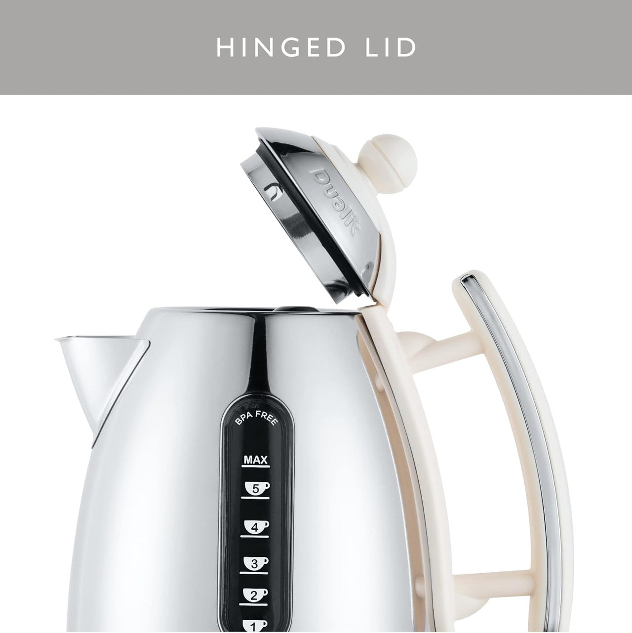 Dualit Lite Jug Kettle & 4 Slice Toaster Kitchen Set (Canvas White)