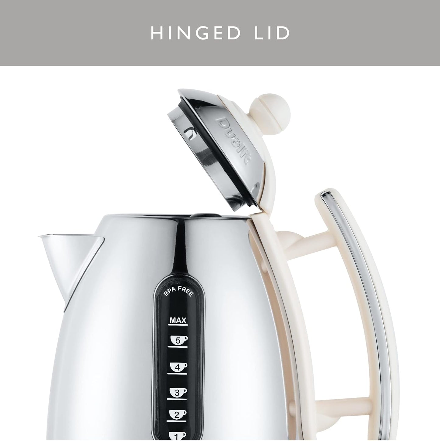 Dualit Lite Jug Kettle & 4 Slice Toaster Kitchen Set (Canvas White)