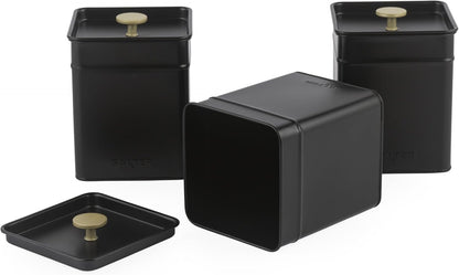 Salter Alchemy Tea, Coffee & Sugar Canister Set BW14370 (Black/Gold)