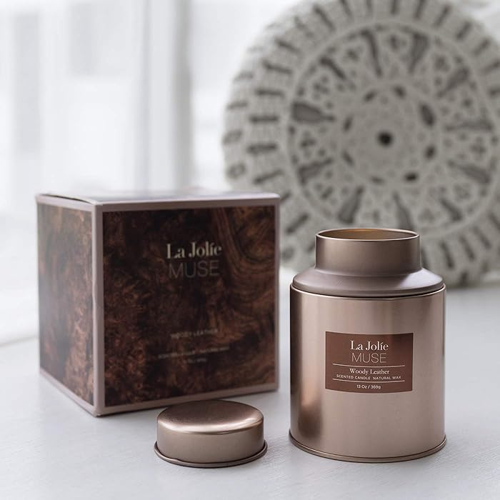 La Jolie Muse Scented Copper Candle For Men 100hrs Luxury Gift Boxed