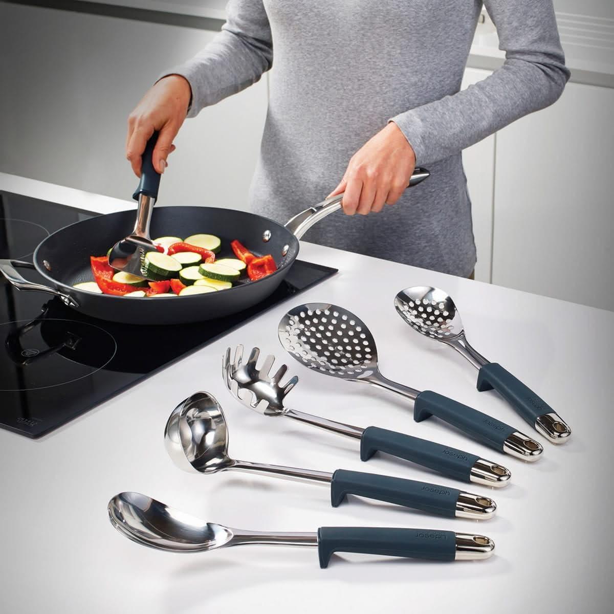 Joseph Joseph Elevate Stainless Steel Kitchen Tools 6-Piece Utensil Set 95029 - Vibe Home